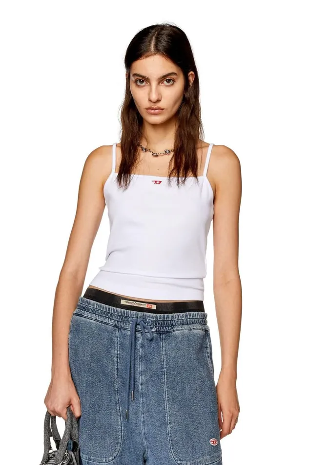 Women Diesel TShirts and Tops THOPD White Women Diesel TShirts and Tops THOPD White