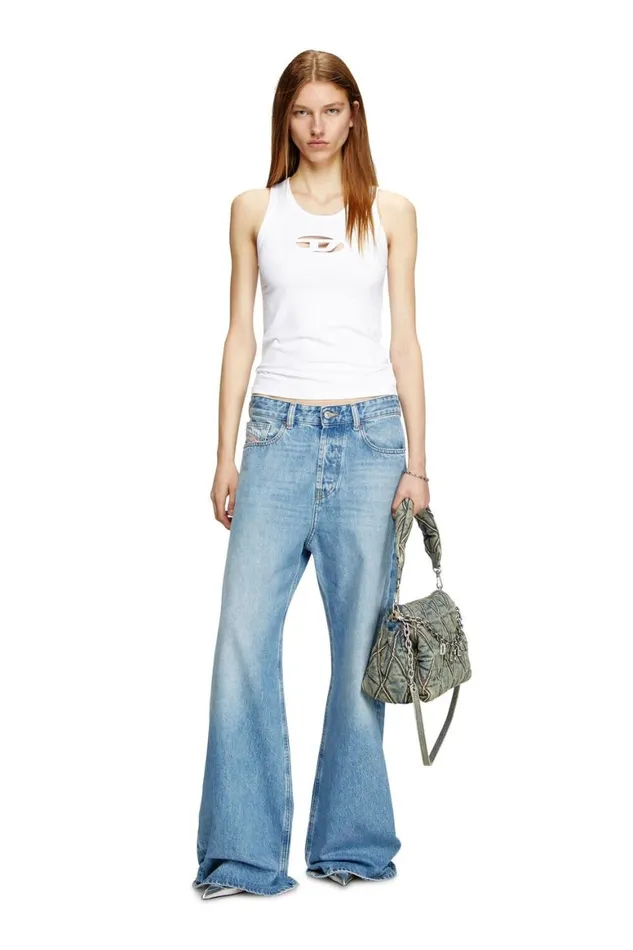 Women Diesel TShirts and Tops TLYNYSOD White