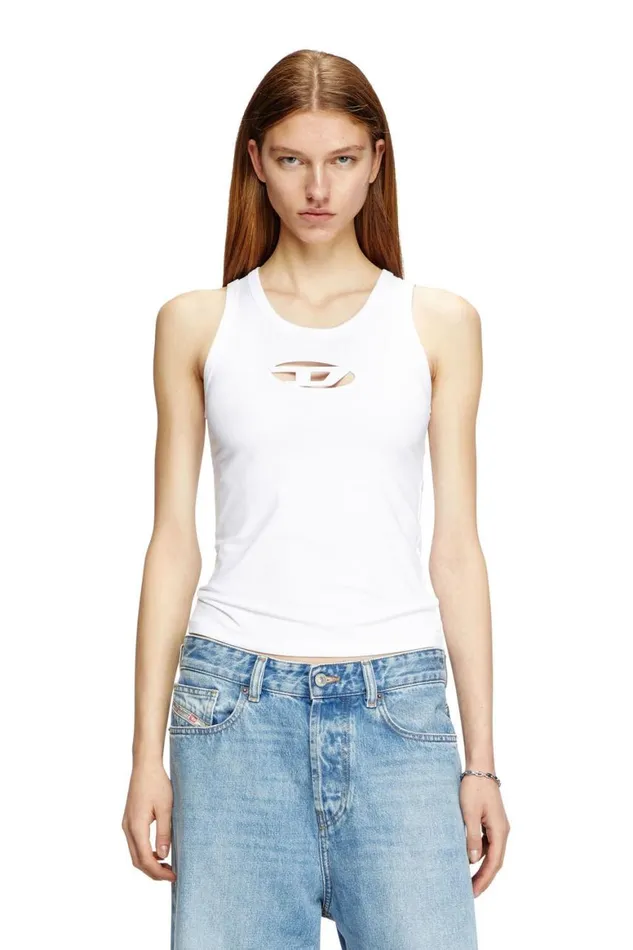 Women Diesel TShirts and Tops TLYNYSOD White Women Diesel TShirts and Tops TLYNYSOD White