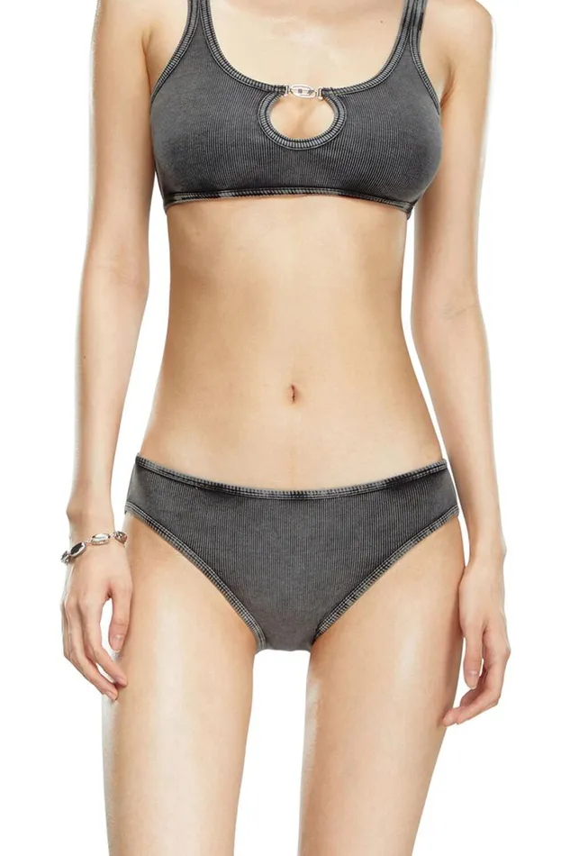 Women Diesel Underwear and Socks UFPNDOVALHIGHWAISTEDBRIEF Black