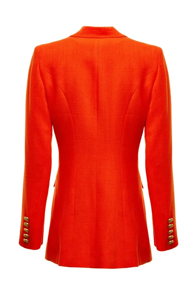 Women Double Breasted Blazer Neroli Linen Holland Cooper Tailoring