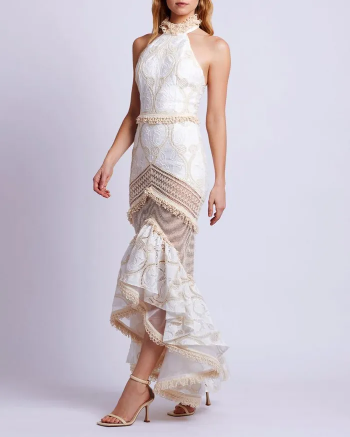 Women Dresses and Jumpsuits PatBO Eyelet Lace Maxi Dress EXCLUSIVE Wheat