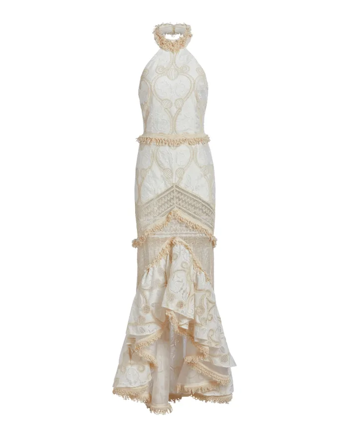 Women Dresses and Jumpsuits PatBO Eyelet Lace Maxi Dress EXCLUSIVE Wheat