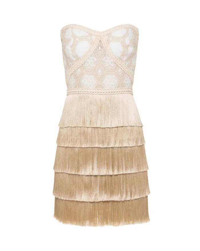 Women Dresses and Jumpsuits PatBO NATURAL CROCHET MINI DRESS Off White