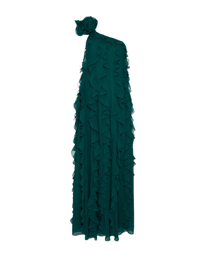 Women Dresses and Jumpsuits PatBO Rosette One Shoulder Gown FINAL SALE Galapagos