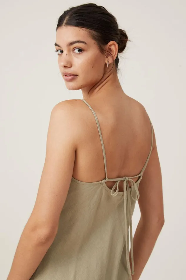 Women Dresses Cotton On Haven V Neck Mini Dress Desert Sage