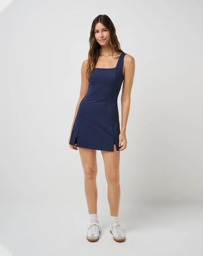 Women Dresses TravisMathew MOVEKNIT SLEEVELESS DRESS Navy Blazer
