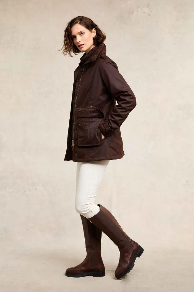 Women Durham Wax Jacket Chocolate Holland Cooper Jackets Women Durham Wax Jacket Chocolate Holland Cooper Jackets