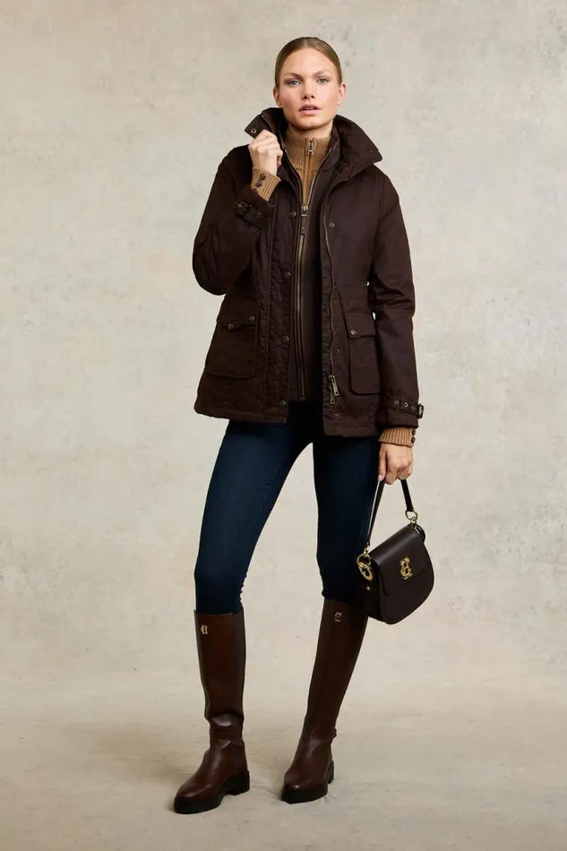 Women Durham Wax Jacket Chocolate Holland Cooper Jackets Women Durham Wax Jacket Chocolate Holland Cooper Jackets