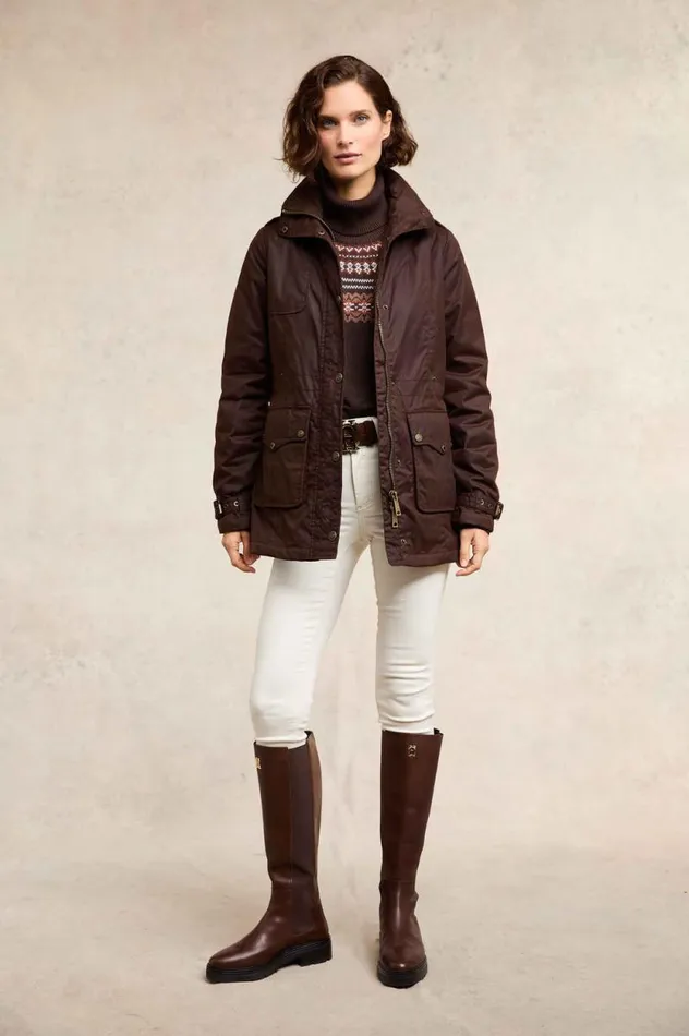 Women Durham Wax Jacket Chocolate Holland Cooper Jackets Women Durham Wax Jacket Chocolate Holland Cooper Jackets