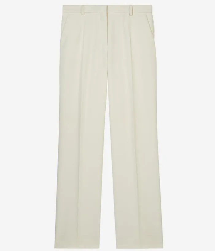 Women Ecru Crepe Suit Trousers Straight Cut THE KOOPLES Blazers and Suits