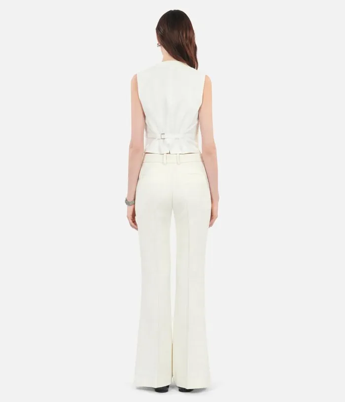 Women Ecru Waistcoat With Lace THE KOOPLES Blouses and Shirts