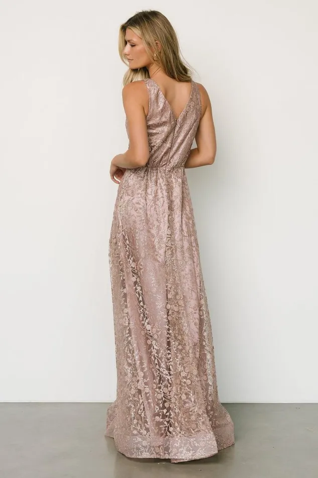 Women Eliana Shimmer Gown Lavender Rose Gold Baltic Born Embellished and Sequined Women Eliana Shimmer Gown Lavender Rose Gold Baltic Born Embellished and Sequined