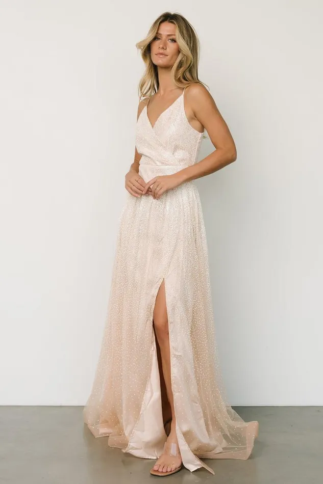 Women Ellie Shimmer Gown Champagne Baltic Born Tulle Styles Women Ellie Shimmer Gown Champagne Baltic Born Tulle Styles