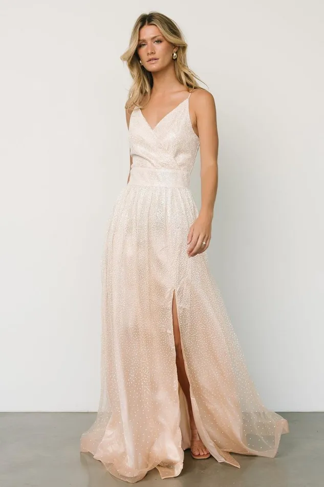 Women Ellie Shimmer Gown Champagne Baltic Born Tulle Styles Women Ellie Shimmer Gown Champagne Baltic Born Tulle Styles