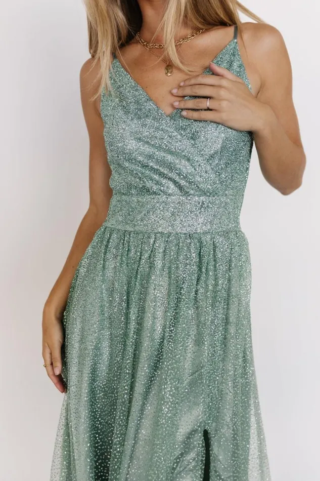 Women Ellie Shimmer Gown Eucalyptus Baltic Born Embellished and Sequined Women Ellie Shimmer Gown Eucalyptus Baltic Born Embellished and Sequined