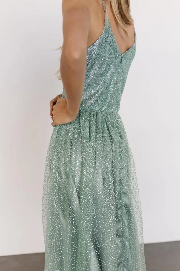 Women Ellie Shimmer Gown Eucalyptus Baltic Born Embellished and Sequined Women Ellie Shimmer Gown Eucalyptus Baltic Born Embellished and Sequined