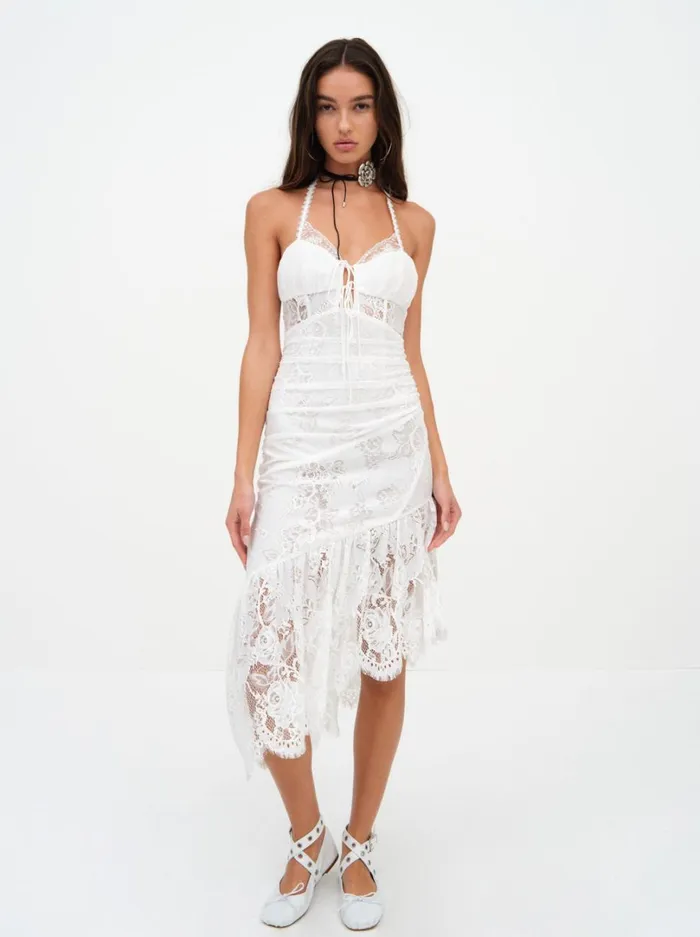 Women Ellis Midi Dress White For Love and Lemons Dresses