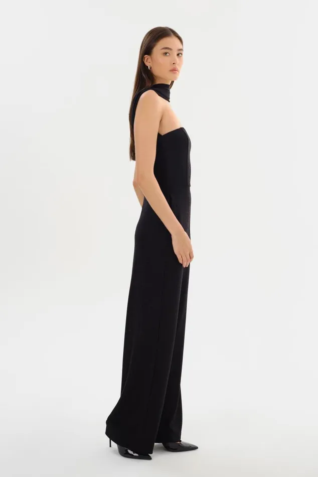 Women ELORA Lurex Knit Jumpsuit Black LAMARQUE Dresses