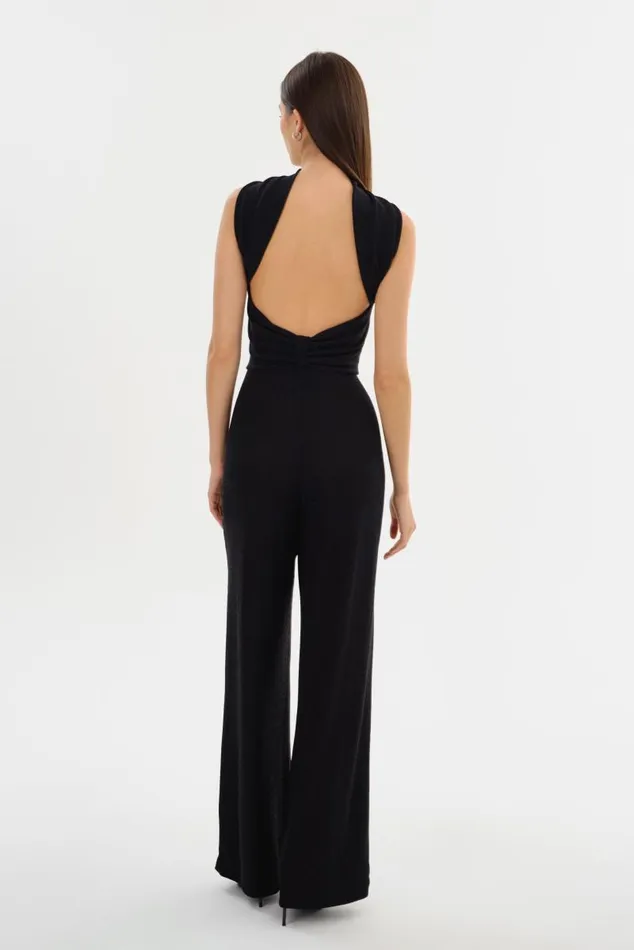 Women ELORA Lurex Knit Jumpsuit Black LAMARQUE Dresses