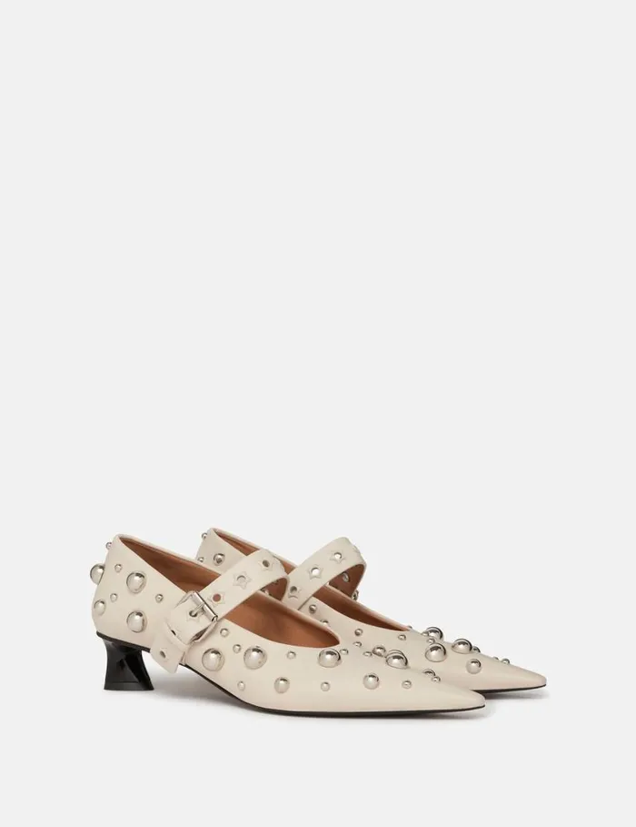 Women Elsa Studded Kitten Heels Fern Green Stella McCartney Heels Women Elsa Studded Kitten Heels Fern Green Stella McCartney Heels