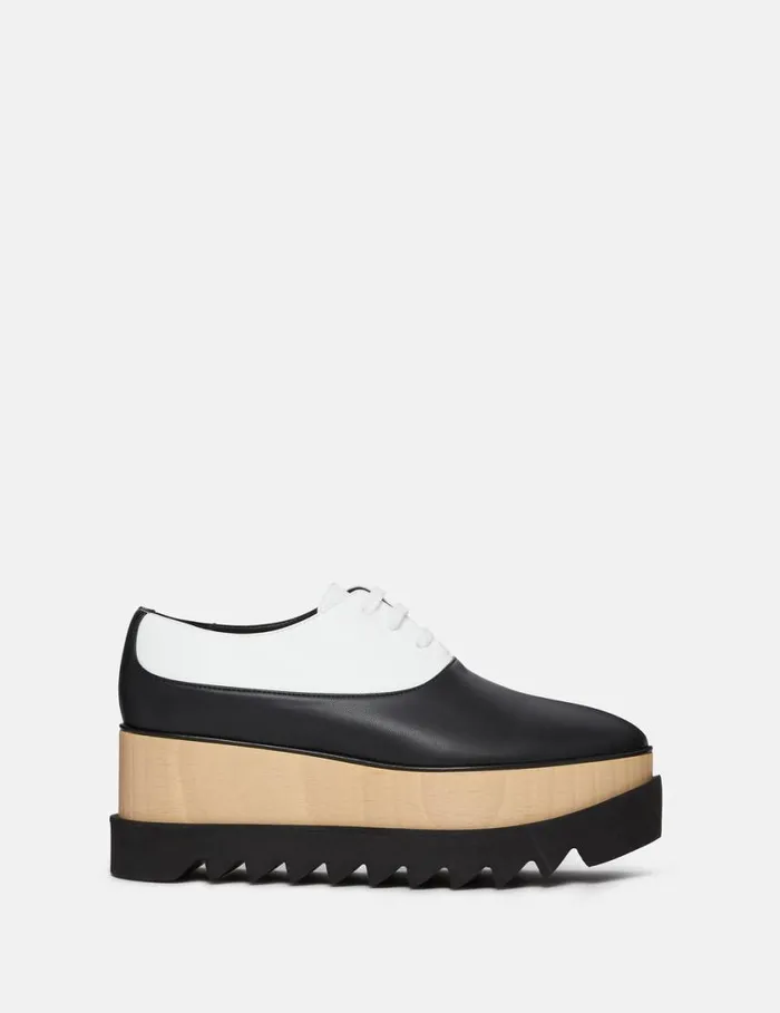 Women Elyse Monochrome Platform Shoes Midnight Black Stella McCartney Wedges