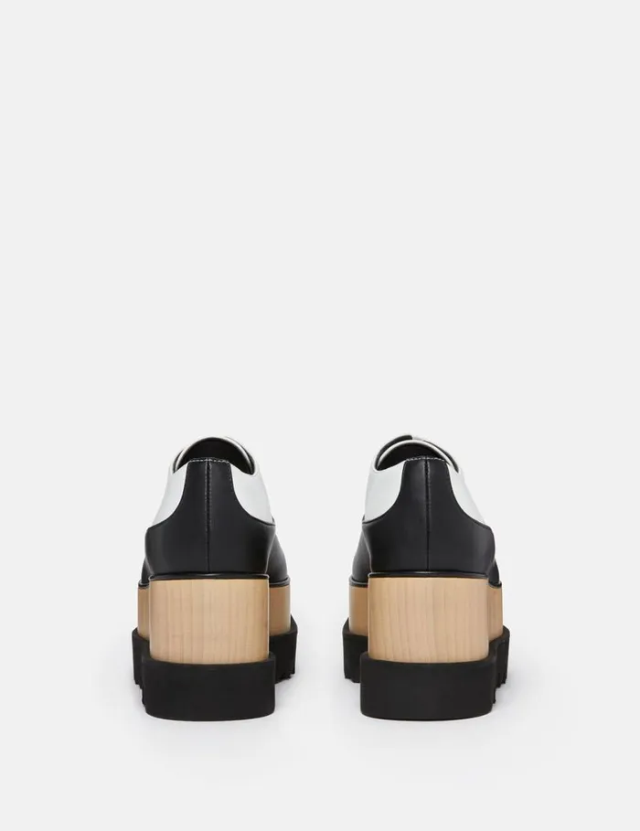 Women Elyse Monochrome Platform Shoes Midnight Black Stella McCartney Wedges