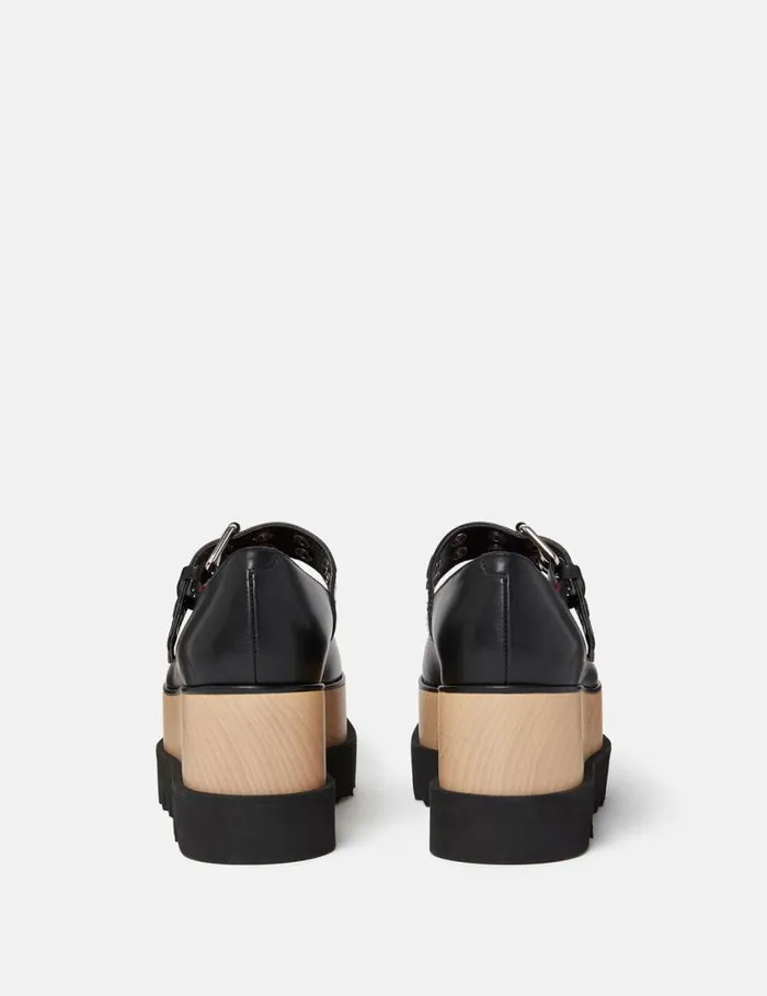 Women Elyse StarStudded Mary Janes Midnight Black Stella McCartney Wedges