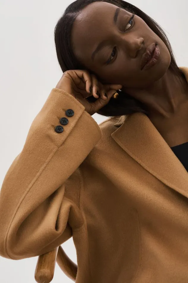 Women ENNIS Oversized Wool Blazer Camel LAMARQUE Blazers