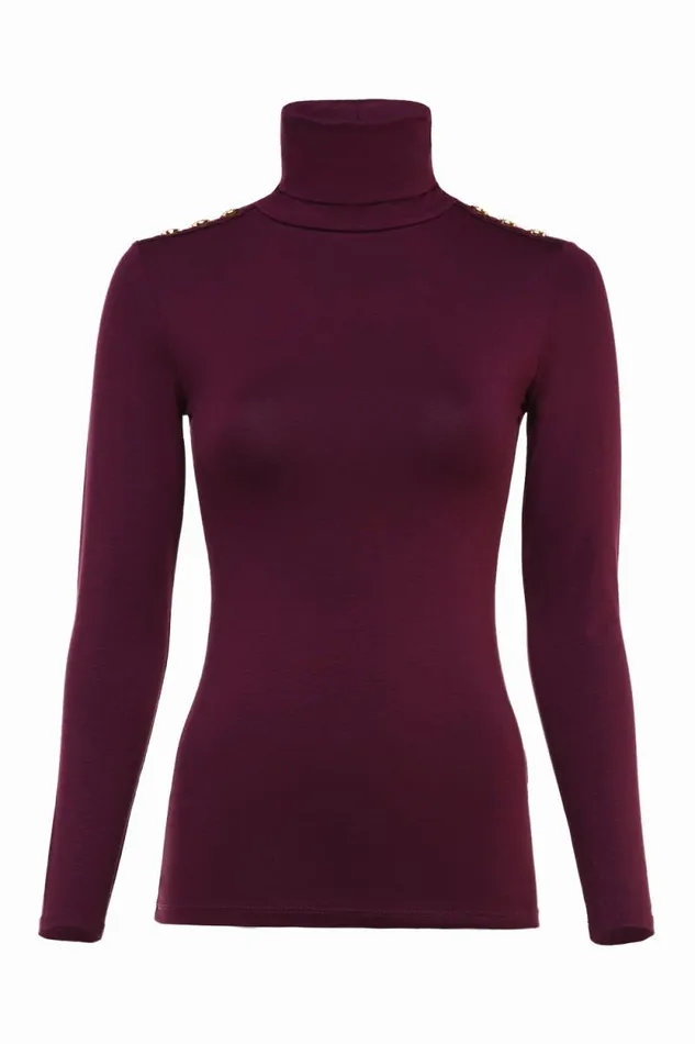 Women Essential Roll Neck Burgundy Holland Cooper Knitwear Women Essential Roll Neck Burgundy Holland Cooper Knitwear