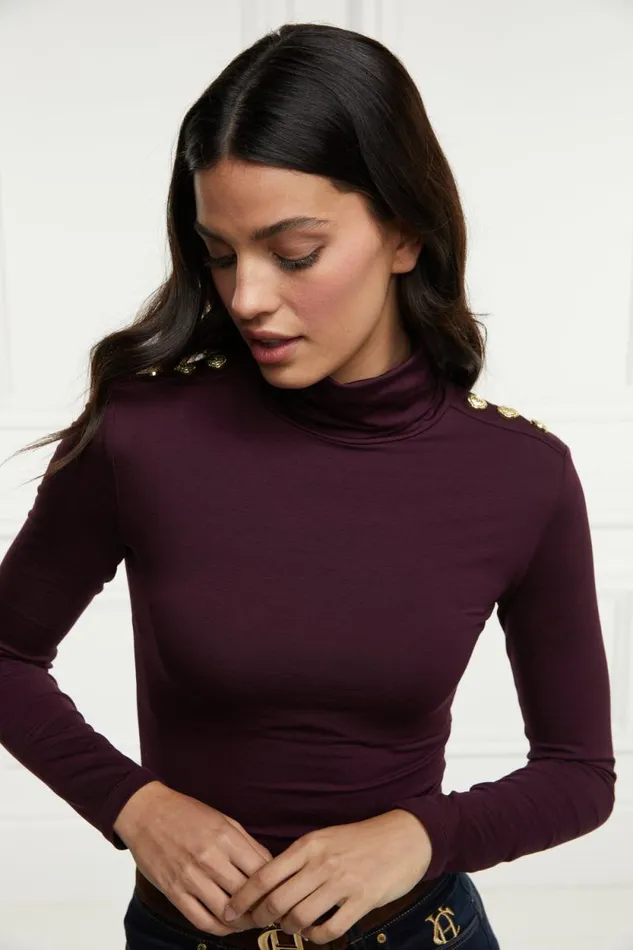 Women Essential Roll Neck Burgundy Holland Cooper Knitwear Women Essential Roll Neck Burgundy Holland Cooper Knitwear