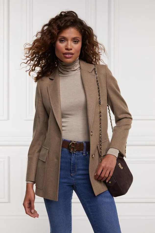 Women Essential Roll Neck Oatmeal Holland Cooper Tops Women Essential Roll Neck Oatmeal Holland Cooper Tops