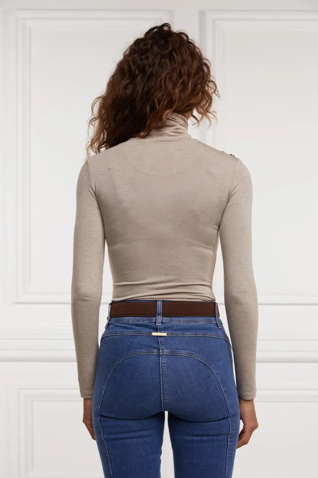 Women Essential Roll Neck Oatmeal Holland Cooper Tops Women Essential Roll Neck Oatmeal Holland Cooper Tops