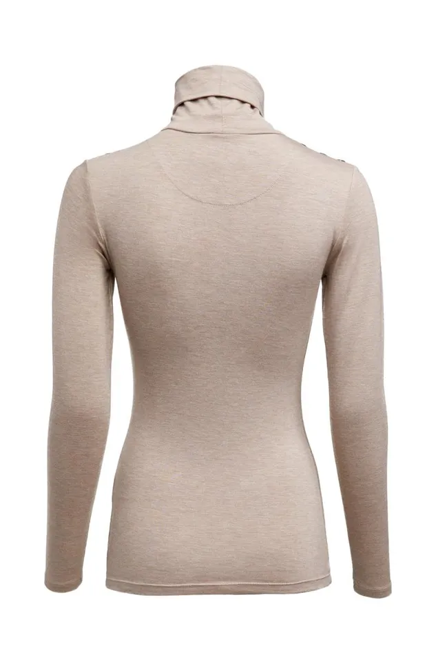 Women Essential Roll Neck Oatmeal Holland Cooper Tops Women Essential Roll Neck Oatmeal Holland Cooper Tops