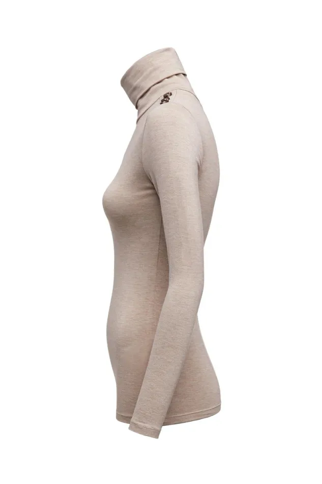 Women Essential Roll Neck Oatmeal Holland Cooper Tops Women Essential Roll Neck Oatmeal Holland Cooper Tops