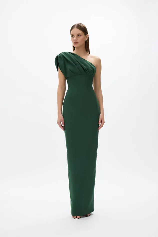 Women Evening Dresses Rachel Gilbert Winnie Gown Pine Needle