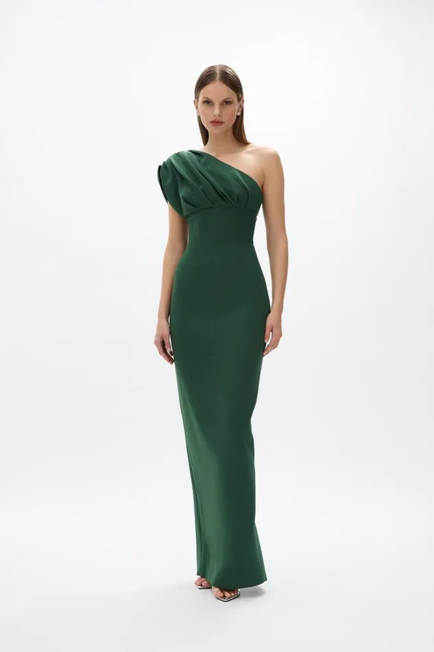 Women Evening Dresses Rachel Gilbert Winnie Gown Pine Needle