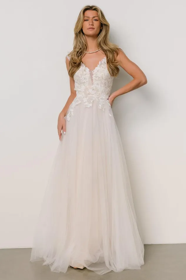 Women Everlasting Tulle Bridal Gown White Nude Baltic Born Tulle Styles