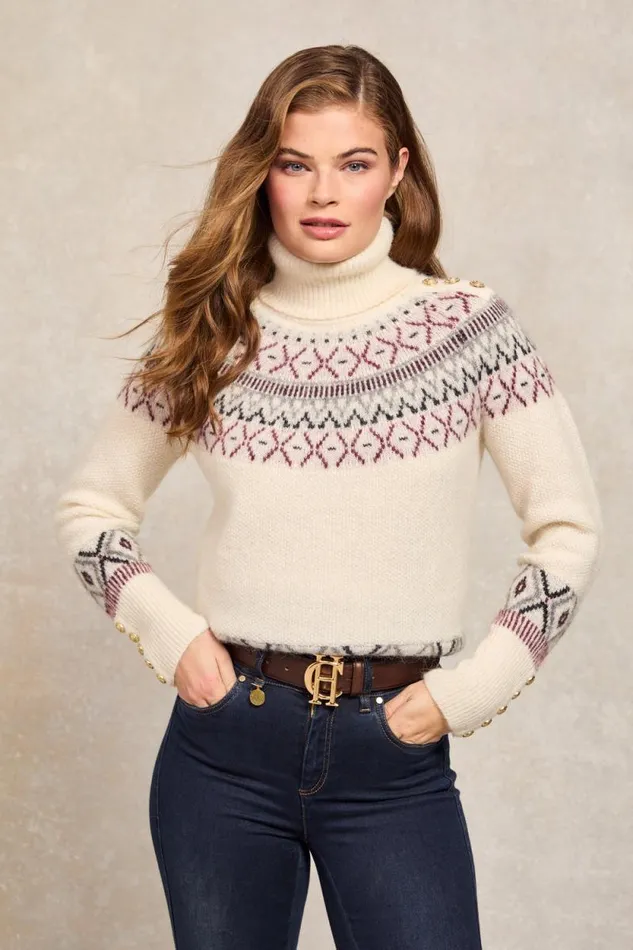 Women Fairisle Knit Cream Holland Cooper Knitwear