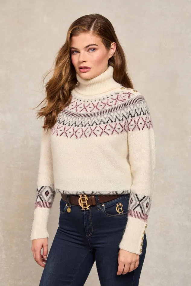 Women Fairisle Knit Cream Holland Cooper Knitwear Women Fairisle Knit Cream Holland Cooper Knitwear
