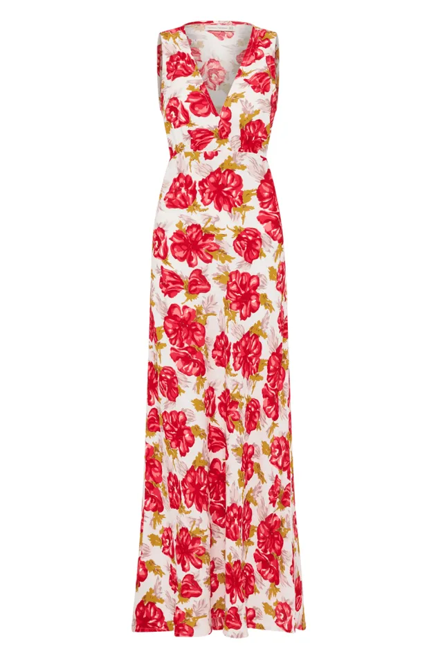 Women Faithfull The Brand Dresses Acacia Maxi Dress Isadora Floral Red
