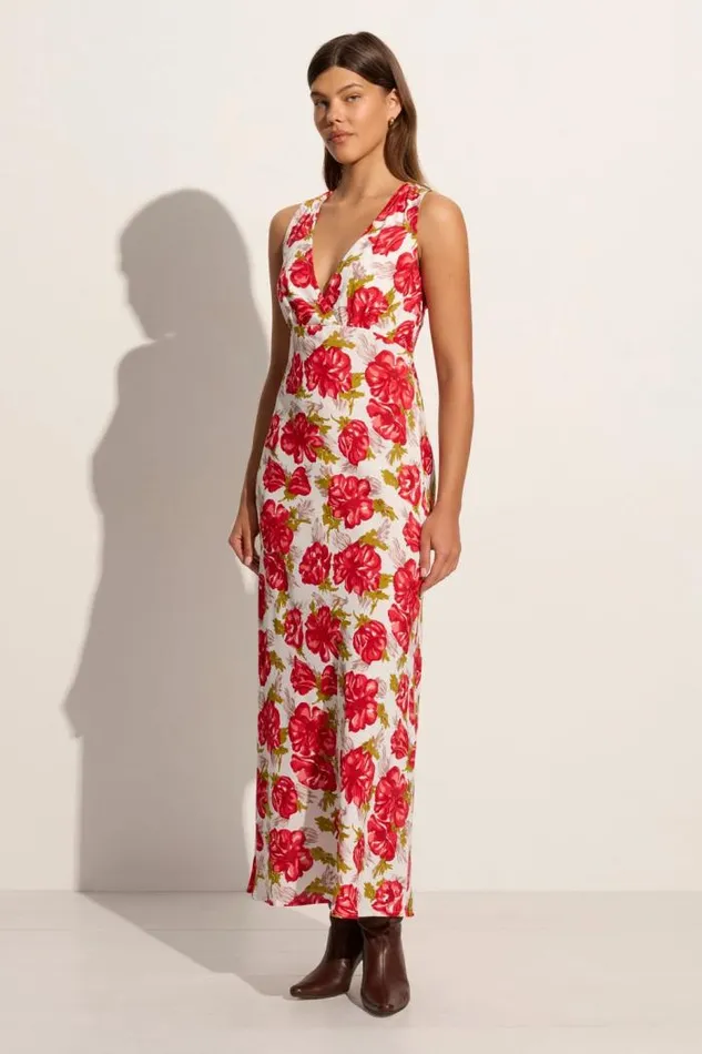 Women Faithfull The Brand Dresses Acacia Maxi Dress Isadora Floral Red