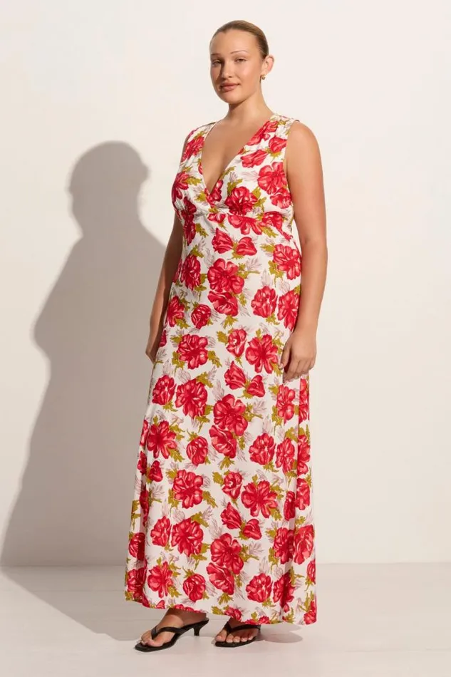 Women Faithfull The Brand Dresses Acacia Maxi Dress Isadora Floral Red