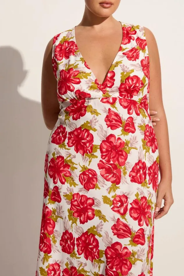 Women Faithfull The Brand Dresses Acacia Maxi Dress Isadora Floral Red