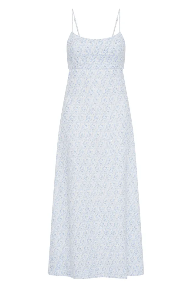 Women Faithfull The Brand Dresses Antibes Midi Dress Leilani Mid Blue