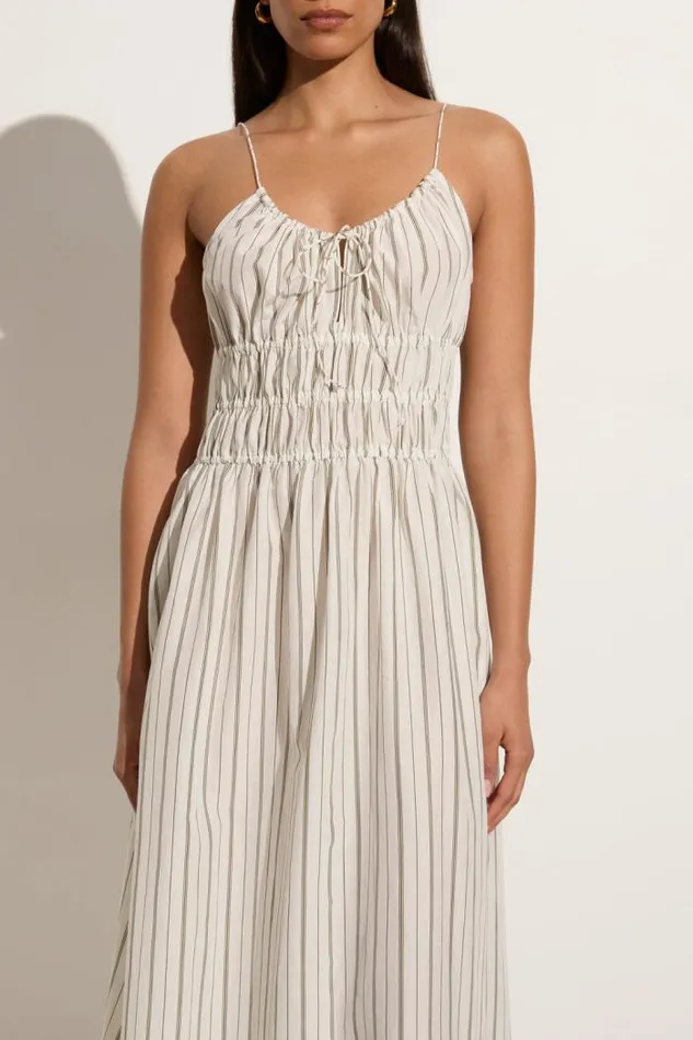 Women Faithfull The Brand Dresses Carinna Midi Dress Trieste Stripe