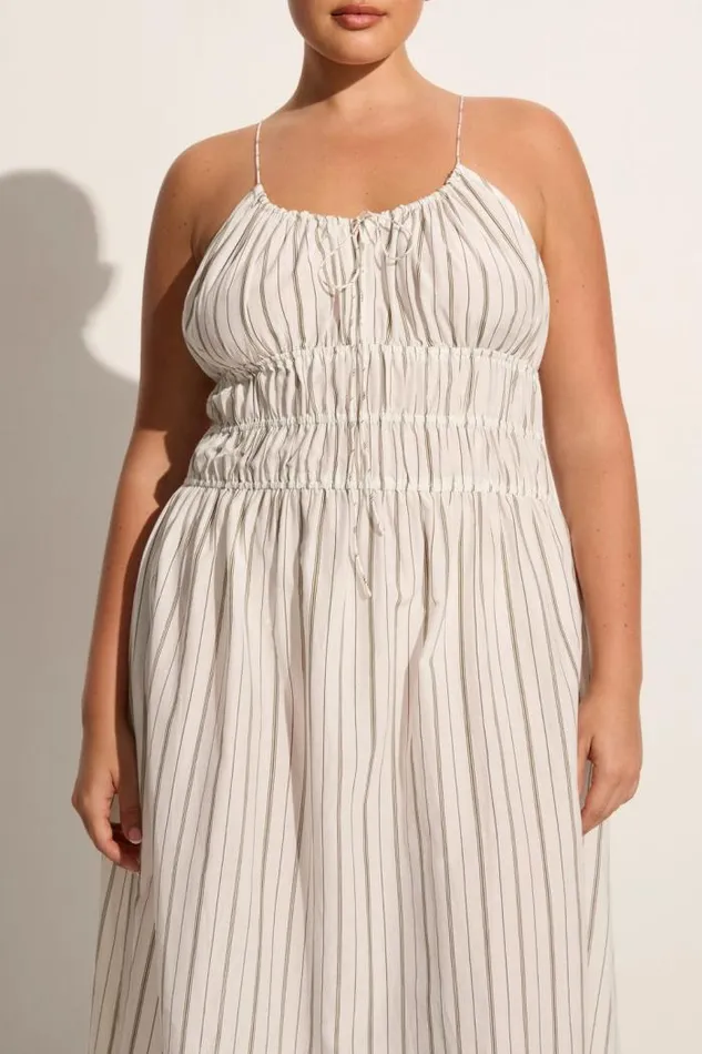 Women Faithfull The Brand Dresses Carinna Midi Dress Trieste Stripe