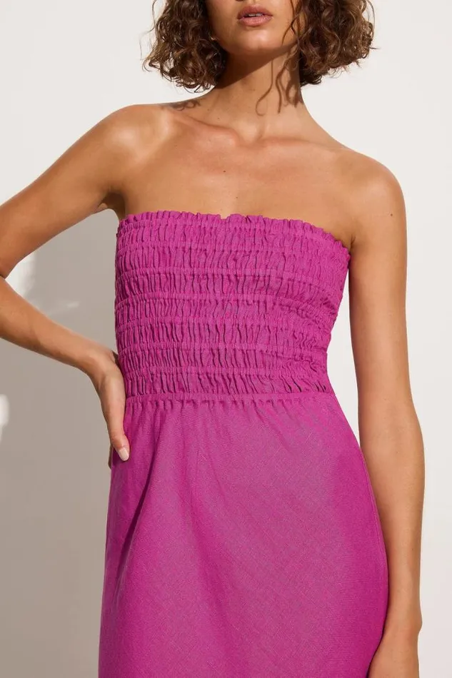 Women Faithfull The Brand Dresses Do Dora Midi Dress Magenta