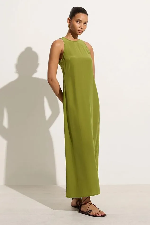 Women Faithfull The Brand Dresses Esposende Midi Dress Palm Green