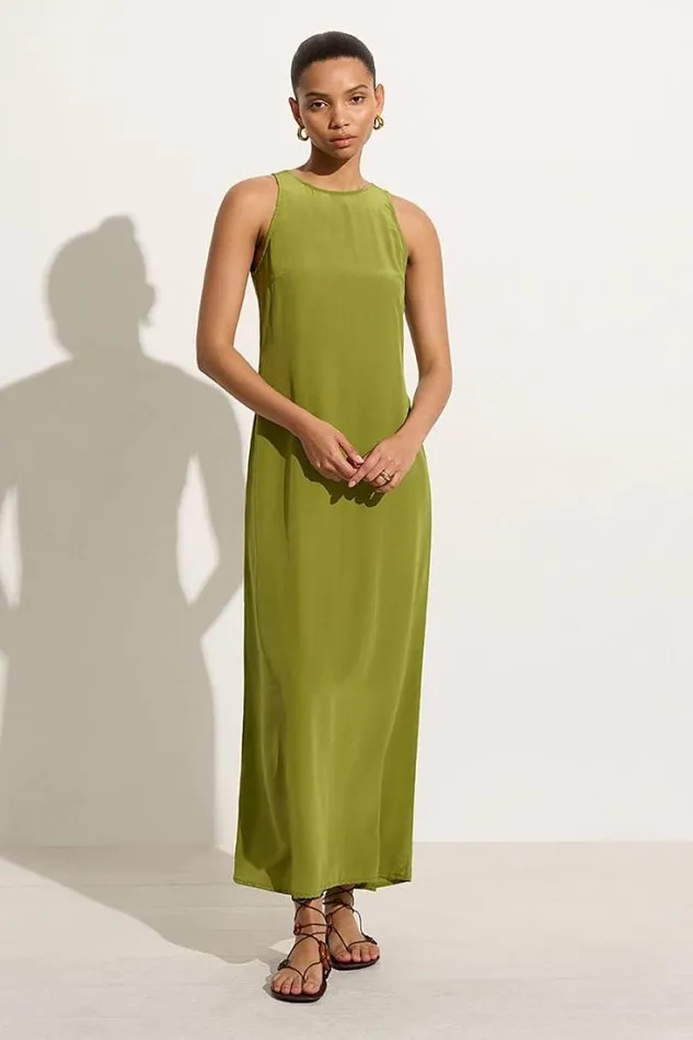 Women Faithfull The Brand Dresses Esposende Midi Dress Palm Green